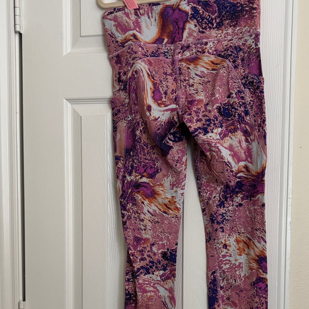 Stylish Women’s Pink and Purple Patterned Leggings